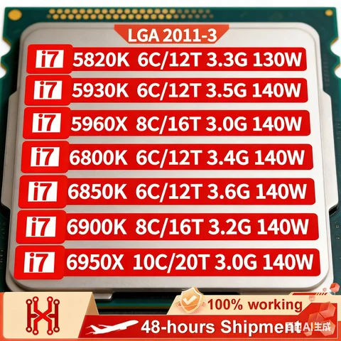 i7 5820K 5930K 5960X 6800K 6850K 6900K 6950X i7-5820K i7-5930K i7-5960X i7-6800K i7-6850K i7-6900K i7-6950X  Core for LGA 2011-3