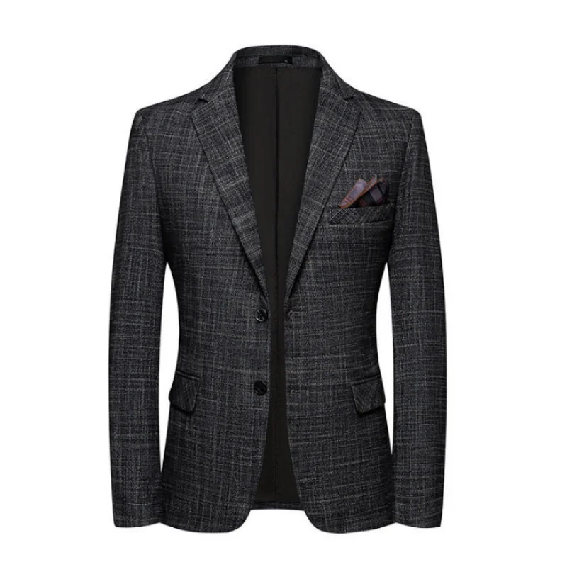 High Quality 2023 New Men\'s Fashion All-in-one Banquet Korean Version Slim Handsome Trend Business Casual Four Seasons Blazers