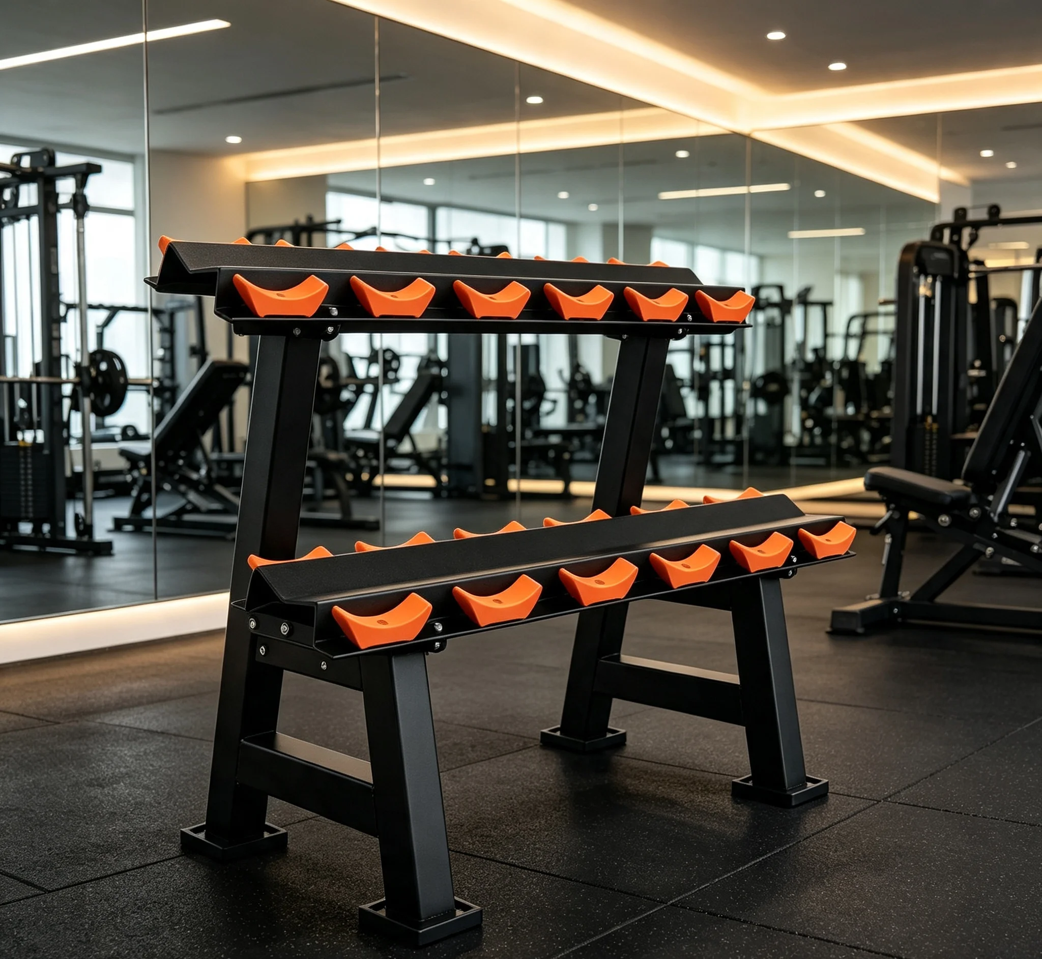 2026 Steel Round Head Dumbbell Storage Rack 3-Tier Fitness Gym Weight Organizer Stand Durablepromote sales