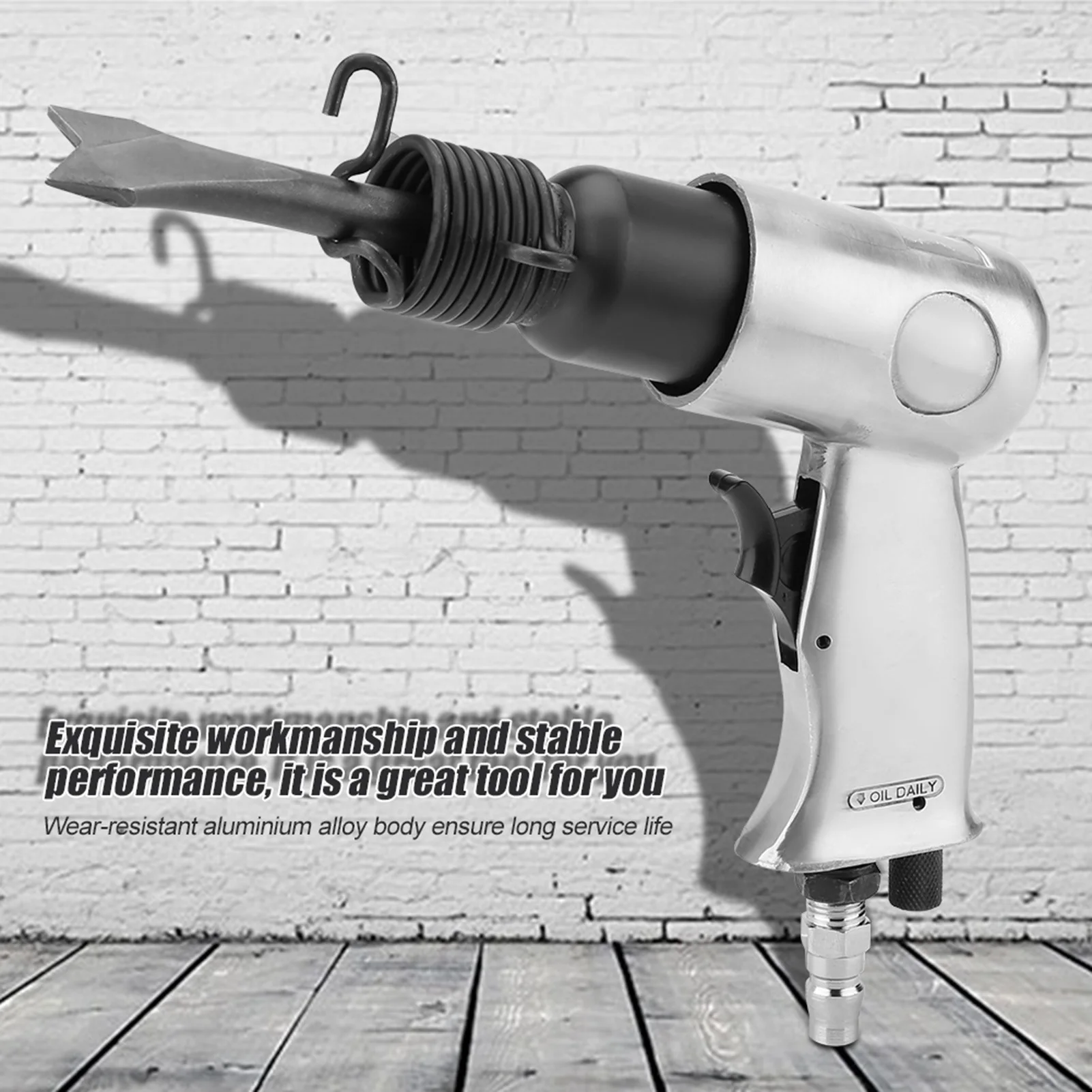 Handle Straight Type Air Chisel Pneumatic Hammer Shovel Tool 150mm Pneumatic Hammer Handheld Air Hammer Industrial Powerful