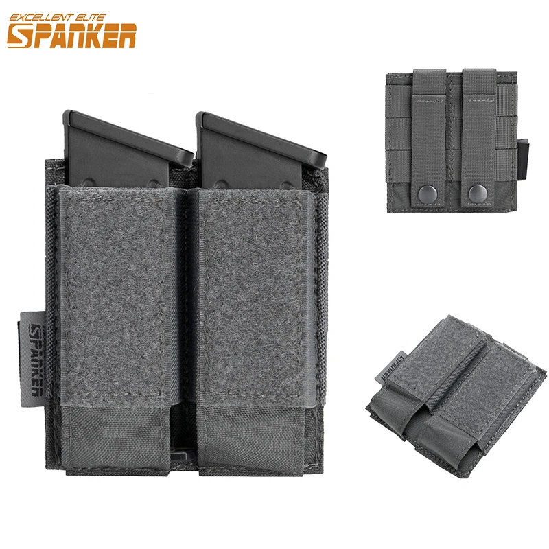 EXCELLENT ELITE SPANKER Tactical Pistol Magazine Pouch Double Molle Mag Bag For Glock M1911 92F Magazines 40mm Grenade