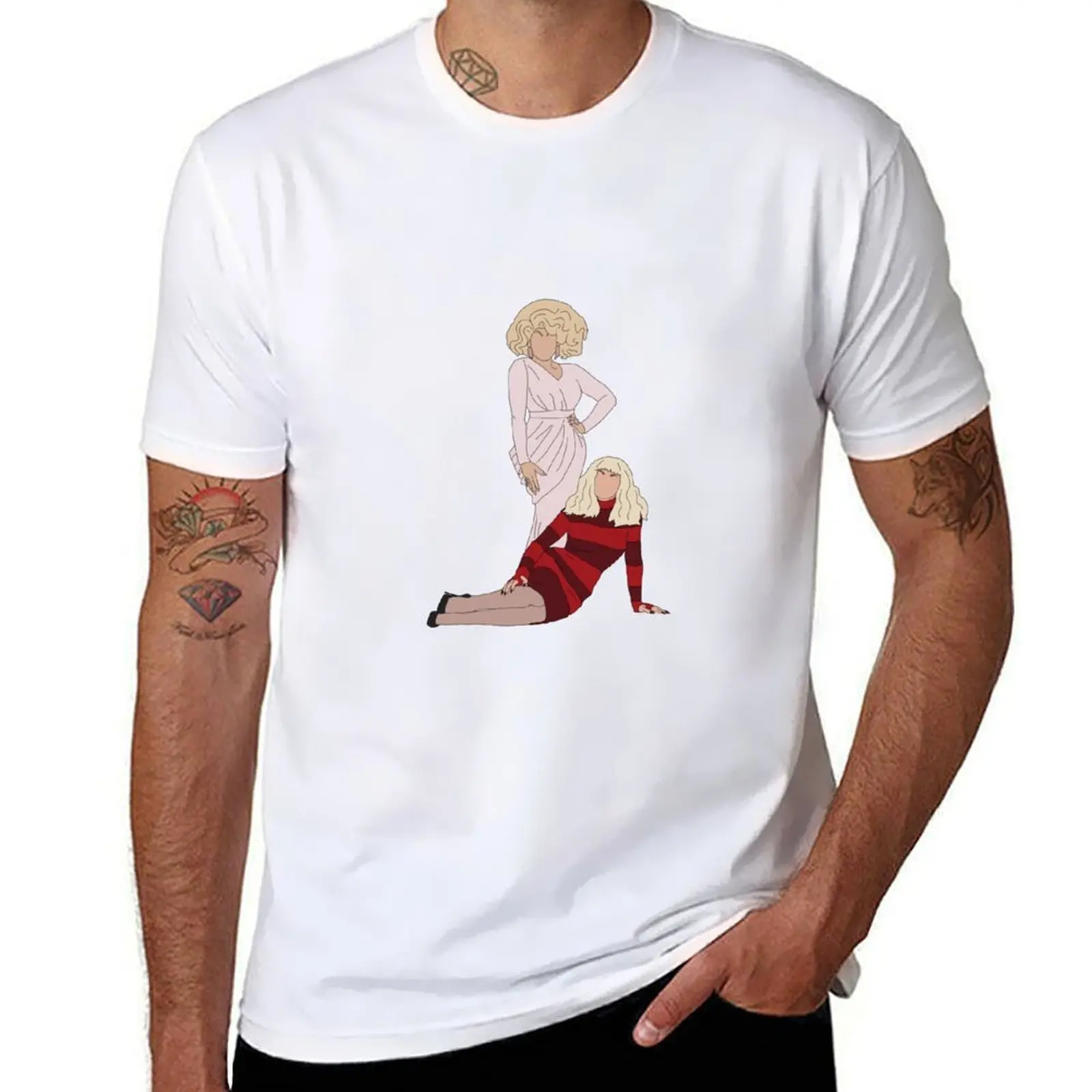 

Trixie and Katya T-Shirt men t shirt cotton 100% t shirt man luxury black cotton t-shirt plain for man package T-Shirt