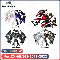 New ABS Motorcycle full Fairing Kit Fit For KAWASAKI ZX-6R ZX6R 636 2019 2020 2021 2022 Custom Fairings Kits Bodywork Shell ZXMT