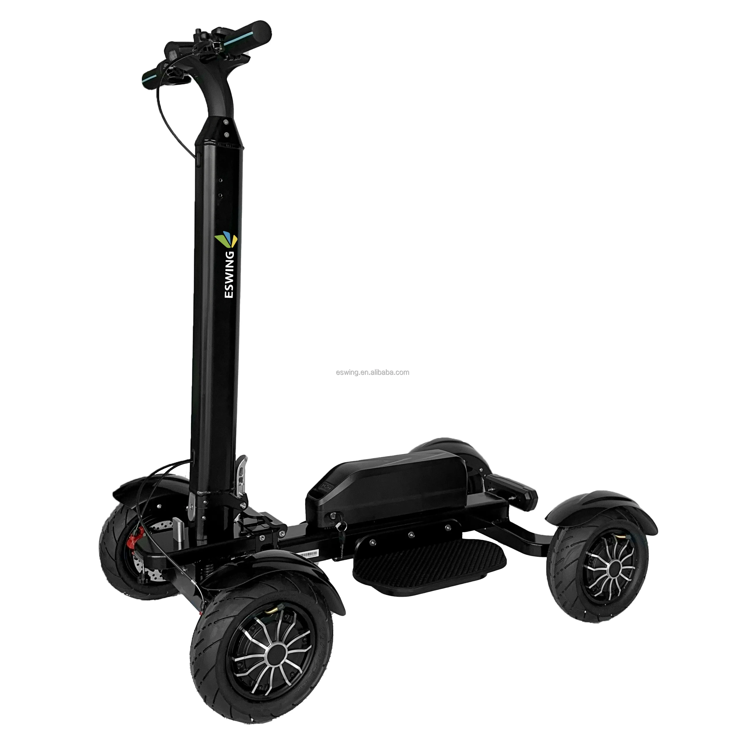 10 Inch Tire 48V 4-wheel Powerful 2400W Brushless Motor Folding Electric Cart Mini 150kg Load Capacity 18km/h Easy