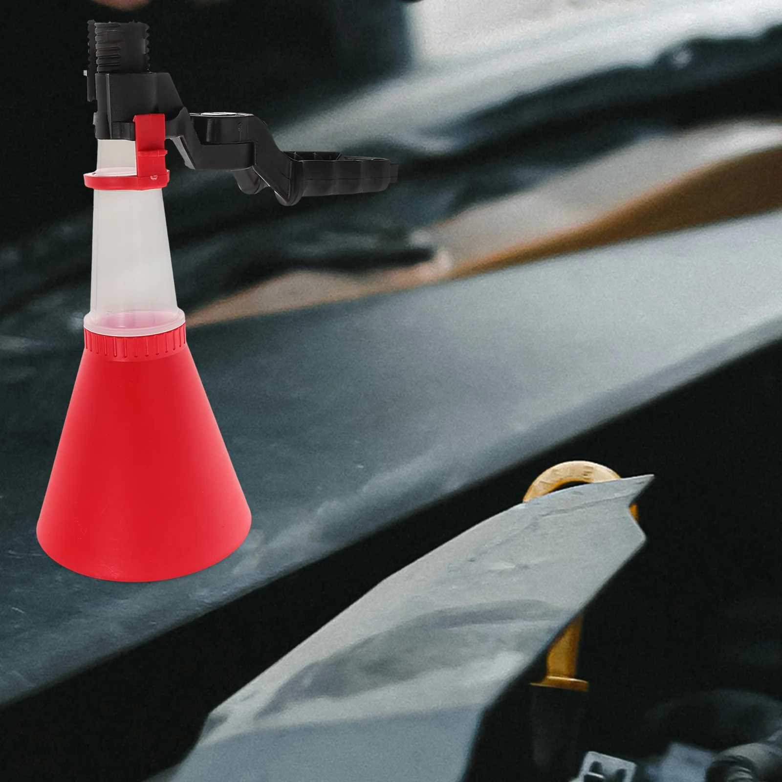 قمع الزيت ذو القطر الكبير من البلاستيك العالمي لمحرك السيارة والدراجات النارية أداة تعبئة الزيت مانعة للتسرب ولا تسرب