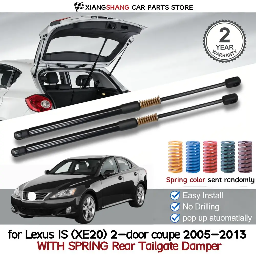 

2pcs Rear Auto Open With Spring Damper for Lexus IS (XE20) 2-door coupe 2005-2013 Trunk Boot Gas Charged Gas Struts