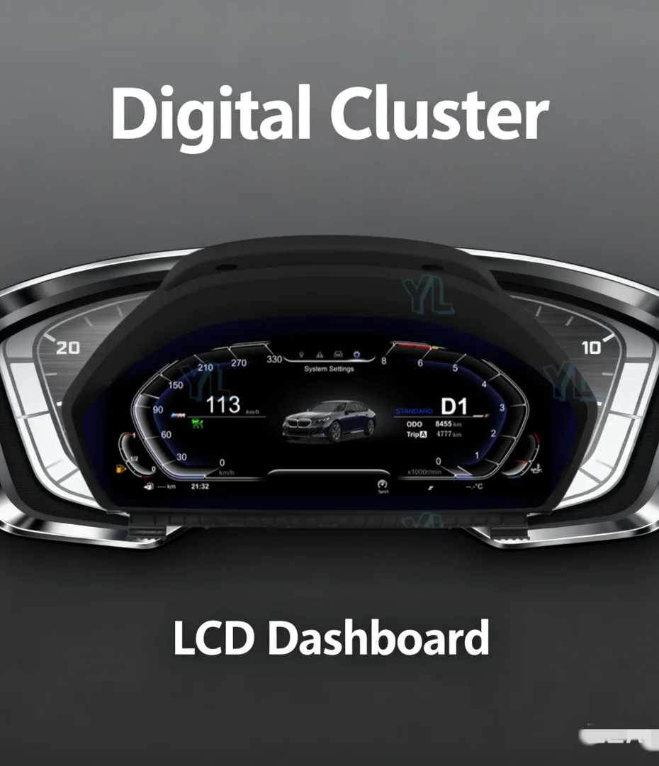 LLY Digital Cluster For BMW 3 Series F30 F31 GT F34 F32 F34 F36 2013-2020 Car LCD Instrument Panel Speed Meter Dashboard Linux