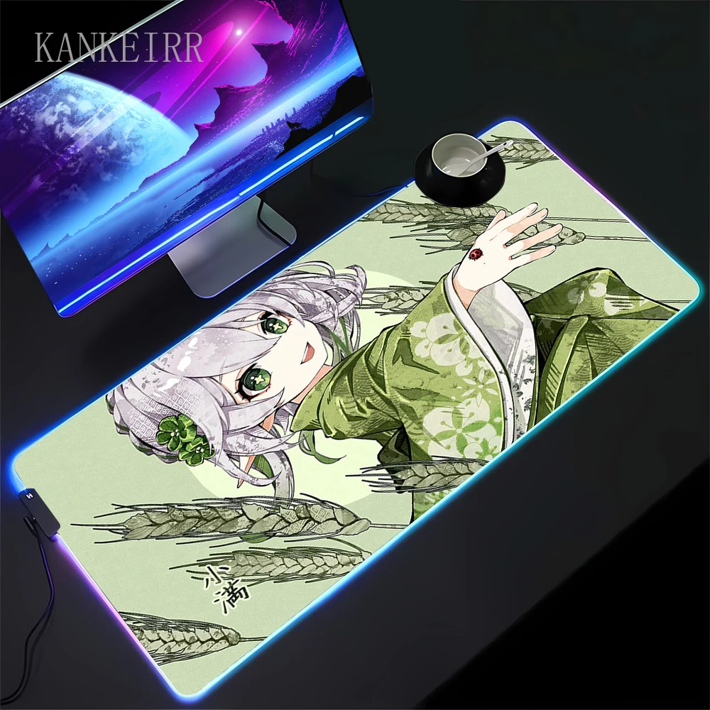 

Anime Mouse Pad Genshin Impact Nahida Gamer Desk Mat Rgb Pc Accessories Led Game Mousepad Xxl Deskmat Gaming Mause Mats 90x40cm