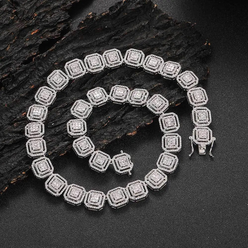 

Gold Mens Cuban Chain Hip hop Men's 13mm Zircon necklace Men's Jewelry