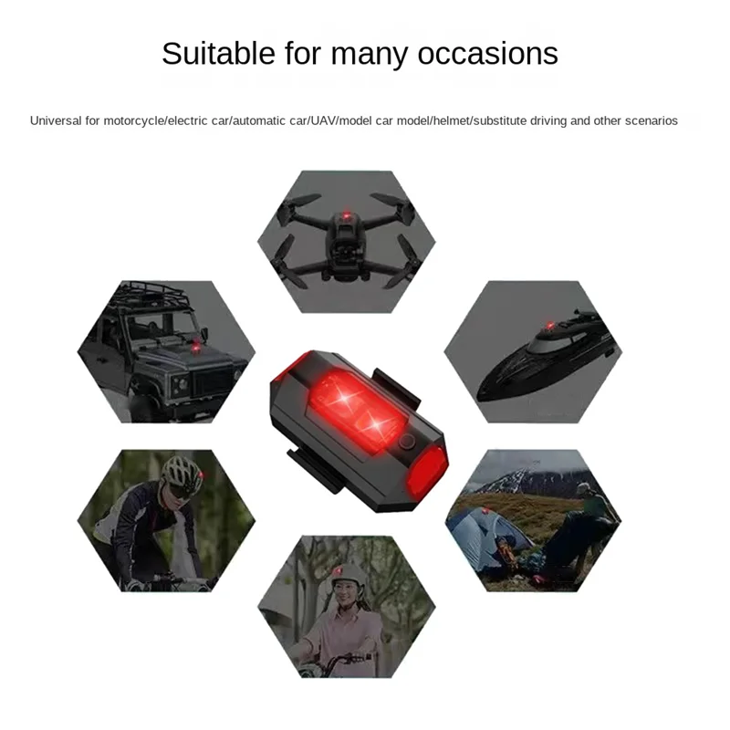 4 Pcs 7 Colors Drone Strobe Light USB LED Anti-Collision Bike Tail Drone Night Fly Mini Signal Flashing Warning Light