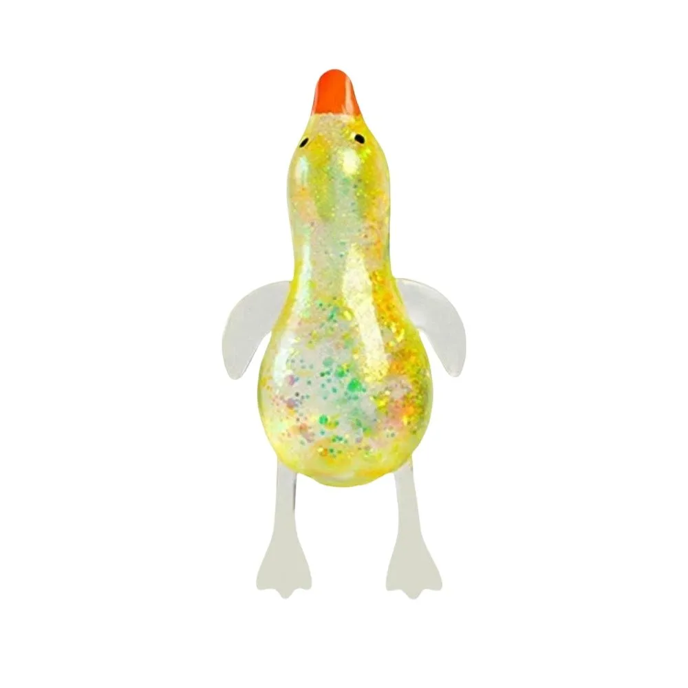Cartoon Duck Pinch And Stress Relief Toy Slow Rebound Ultra Soft Glitter Duck Fidget Toy Cute Duck TPR Pinch Le Toy