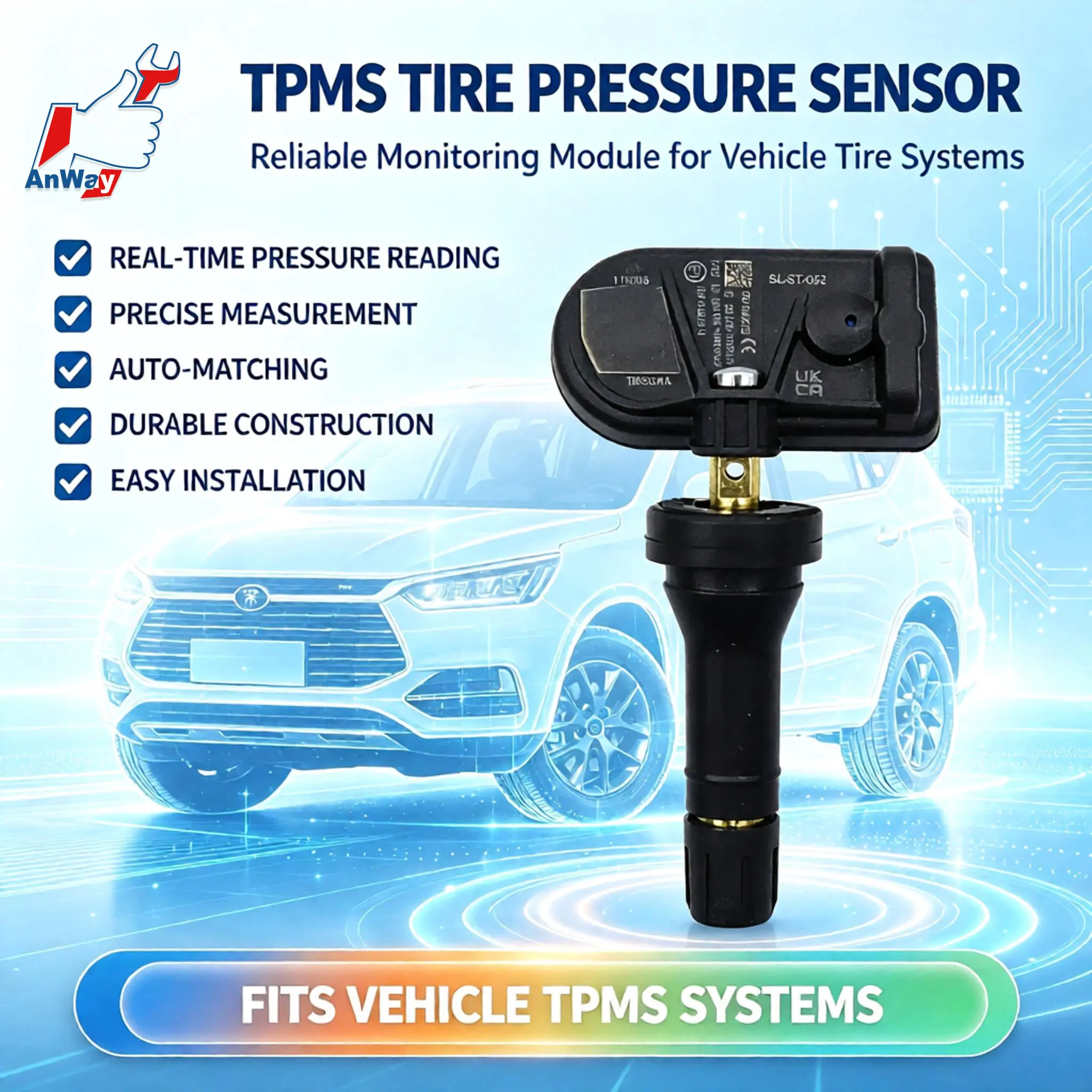 Capteur de pression des pneus sur mesure pour BYD Song Seal U L 2020-2026, signal stable, capteur TPMS, système de surveillance des pneus, auto-apprentissage
