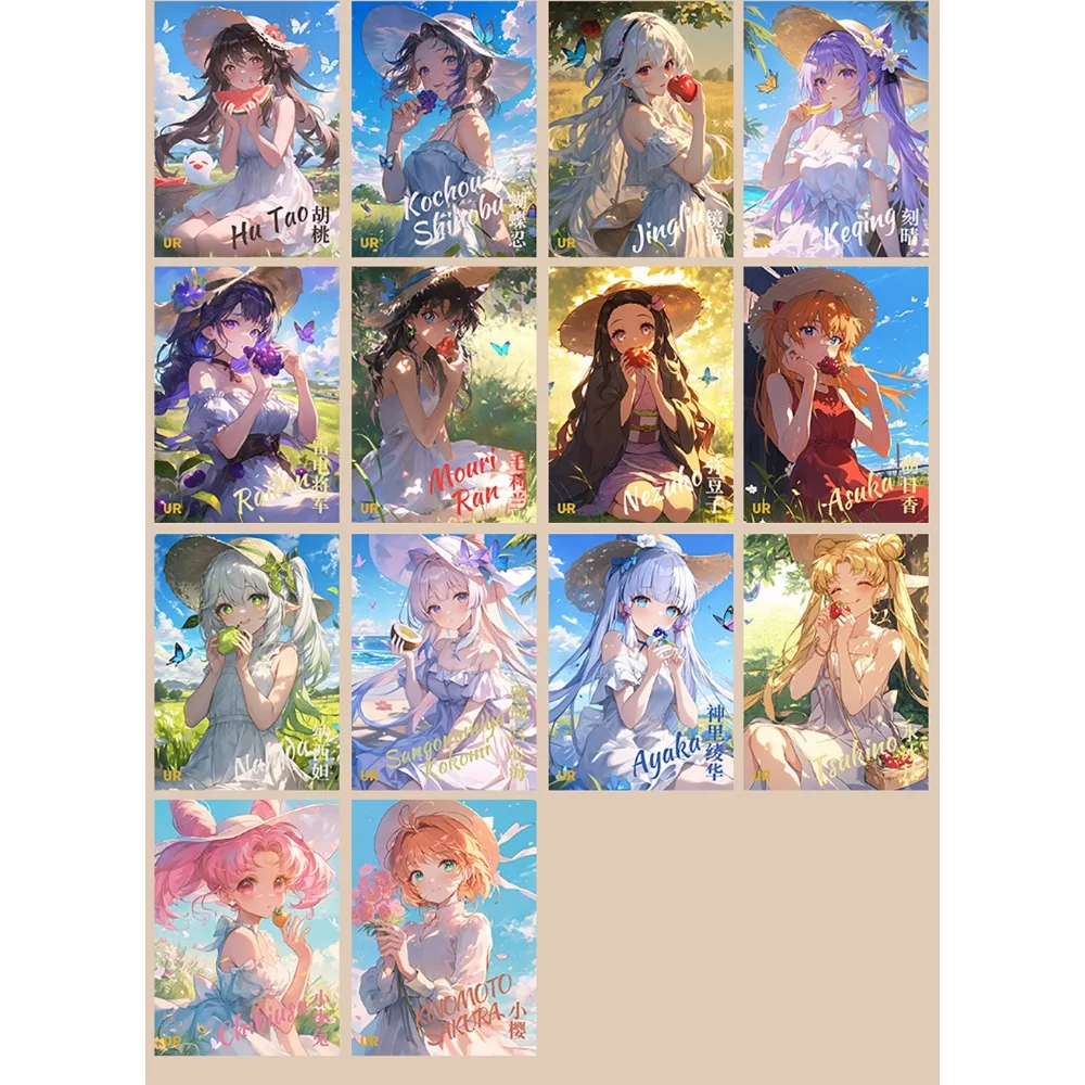 Original Flower Diary Goddess Story Collection Cards Anime Game Girl Peripheral Rare Limited Metal Hollow Out Cards Kids Gifts