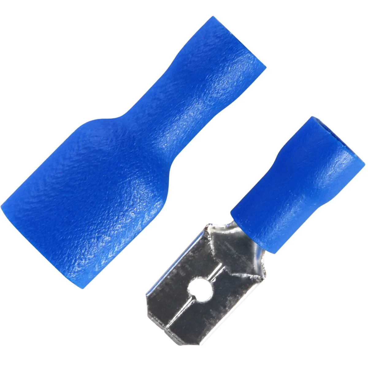 100pcs Male & Female Insulated Spade Quick Splice Wire Terminals Wire Crimp Connectors (Blue) Terminals Connector Kit