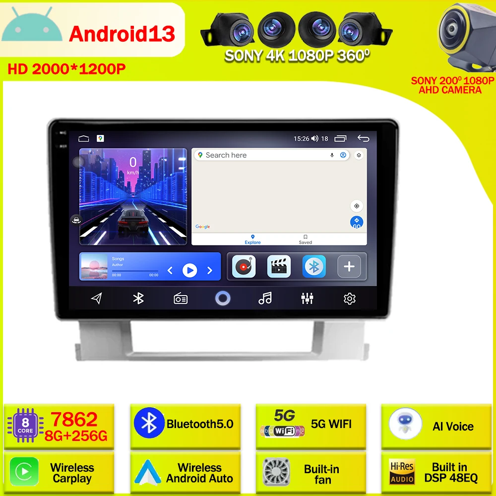 

Android 13 Car Radio Multimedia Video Player Navigation GPS For Buick Excelle 2 2009 - 2015 Carplay Auto 5G WIFI BT QLED Screen