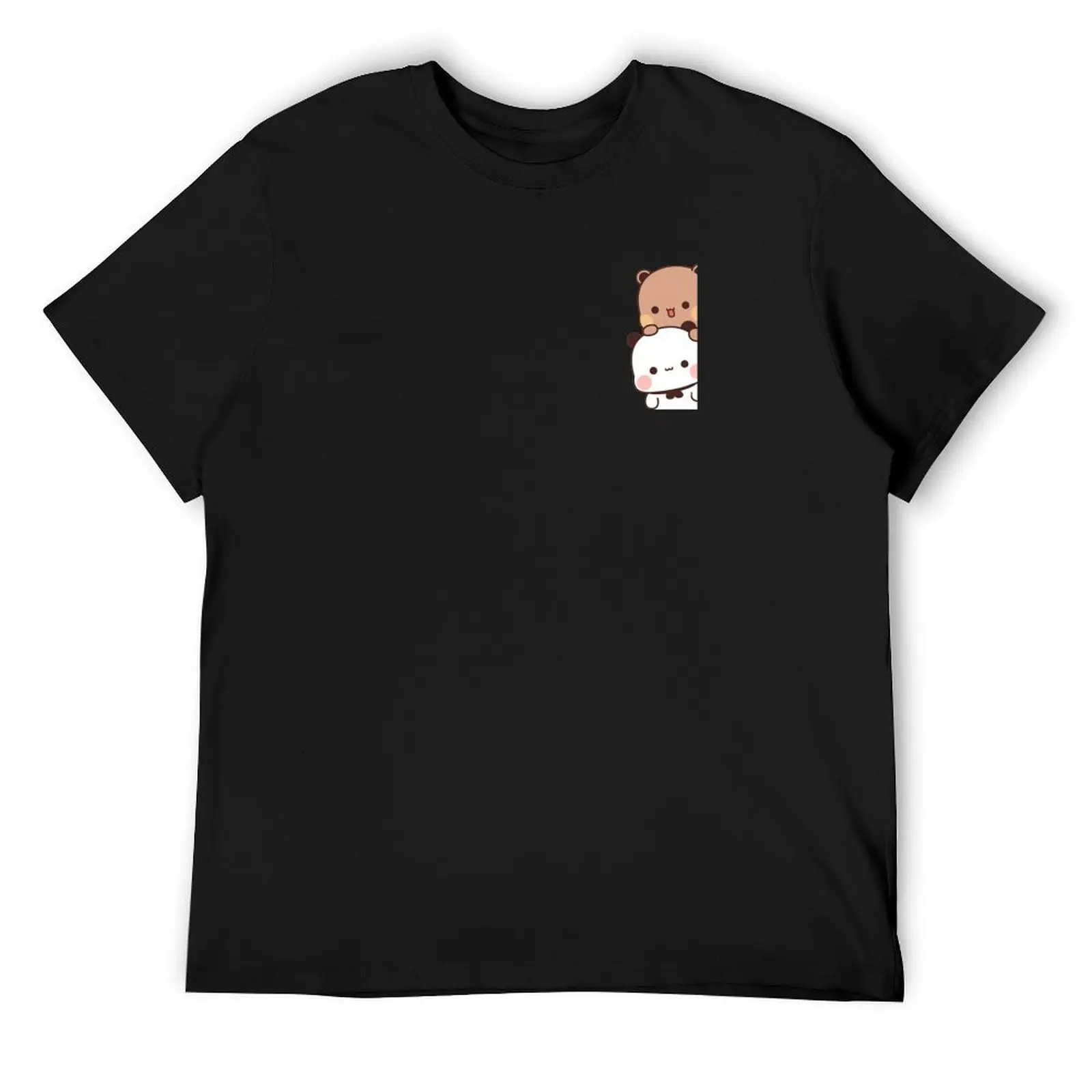 

Bubu and Dudu Peeking Cute Bear Couple Panda Yier Bubu Brownie Bear T-Shirt tees men t shirts