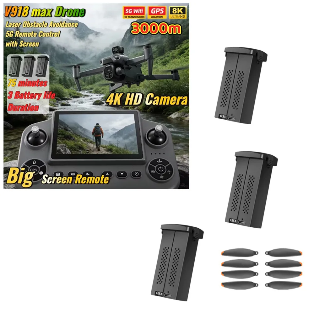 V918 MAX GPS  Battery 7.4V 3000mAh  Original Accessories / Propeller Maple Leaf / V918 MAX GPS  Drone Parts