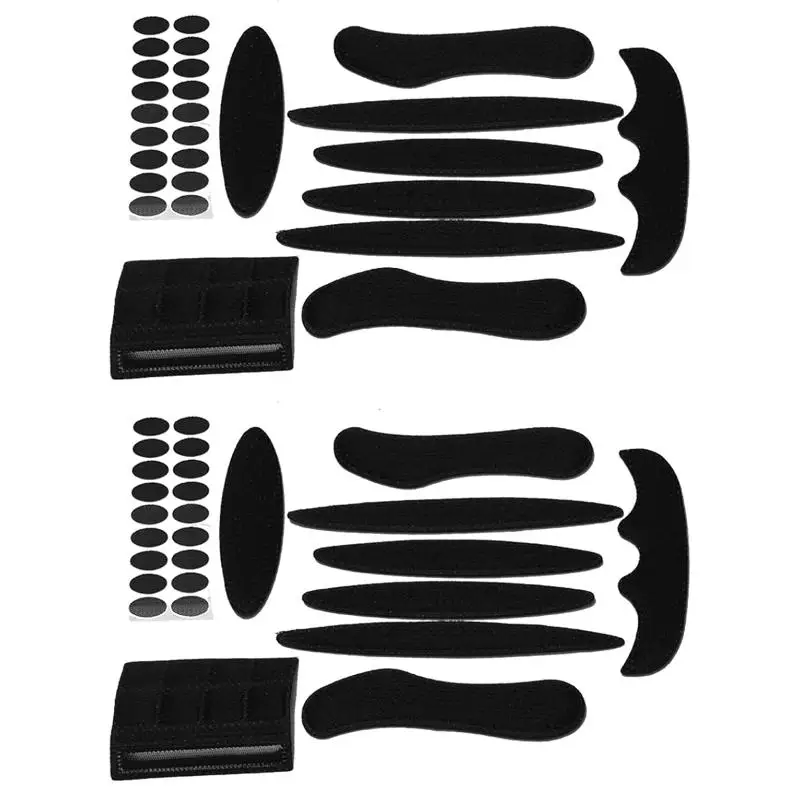 (.) 27pcs/set Helmet Padding Kits Sealed Sponge Replacement Motorcycle Bicycle Cycling Universal Foam Pads Set view 3