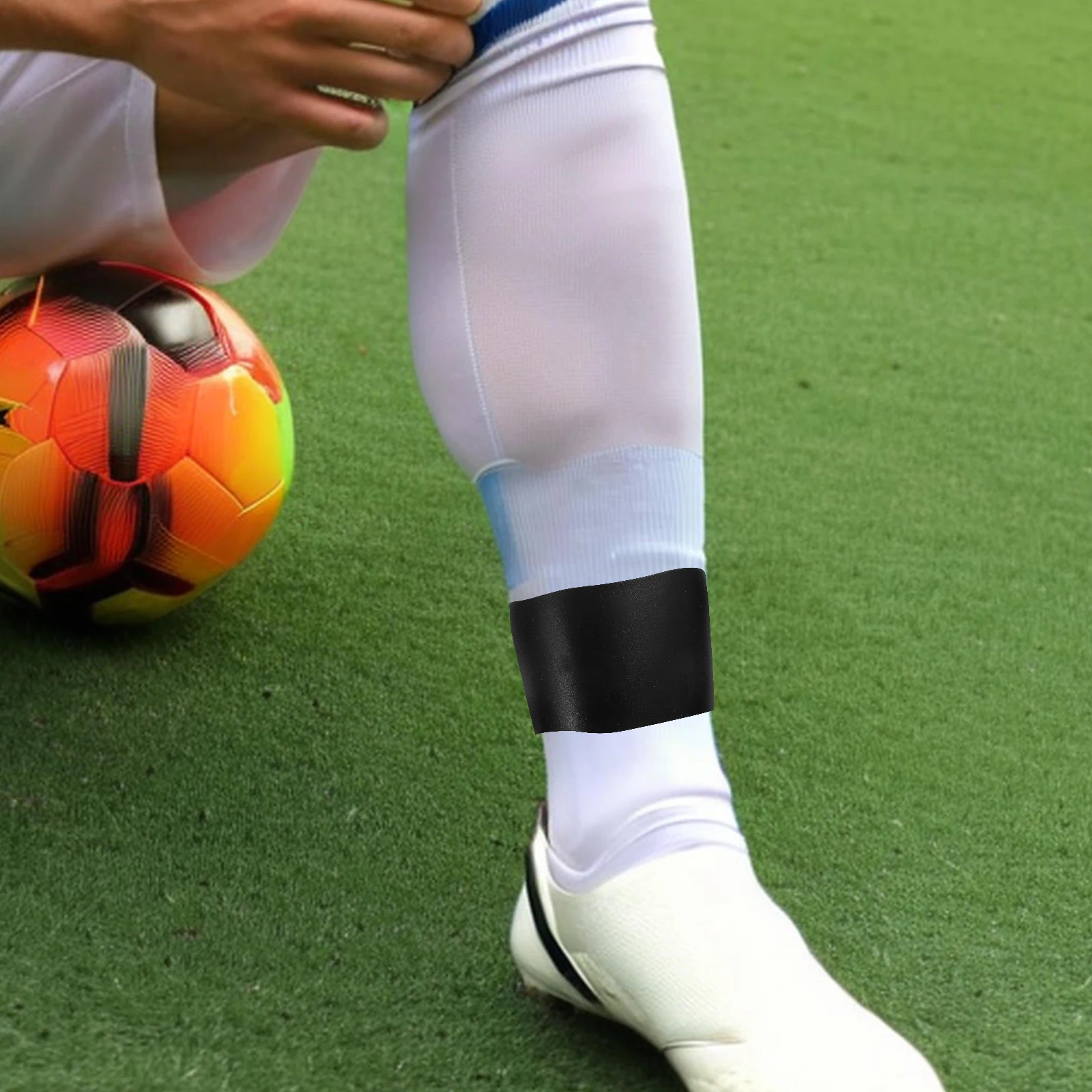 

Silicone Shin Guard Socks Football Training Bands Antislip Soccer Supplies Gel Holders Elastic Leg Protectors Sock Sleeves Shin