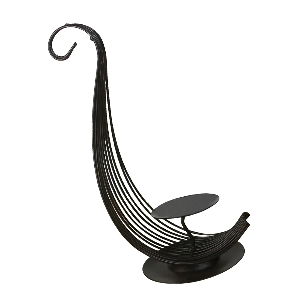 

Sail Shape Wrought Iron Holder Tealight Stand Home Office Decor Unique Gift Wedding Birthday Christmas
