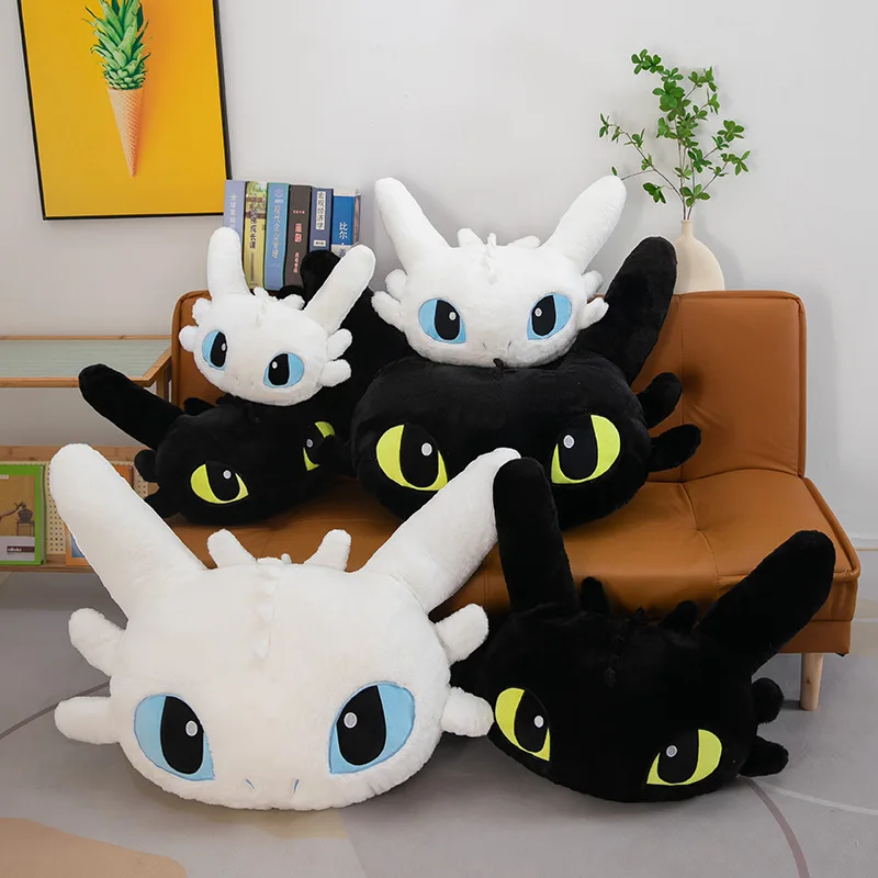 Light Fury Dragon Plush Pillow Toothless Stuffed Throw Pillows Bionicle Night Furia Cushion Sofa Accessories Home Decoration