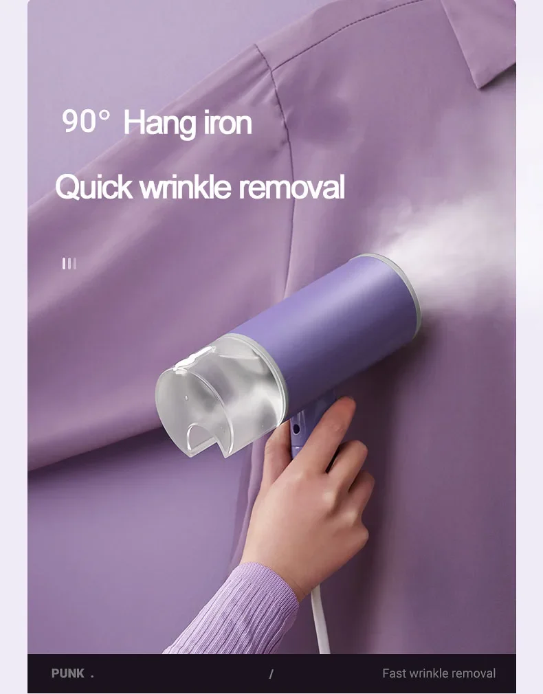 2026 New Handheld Steam Iron Foldable Garment Steamer Hanging Ironing Home Travel Clothes Ironing Machine with Hair Ball Brush