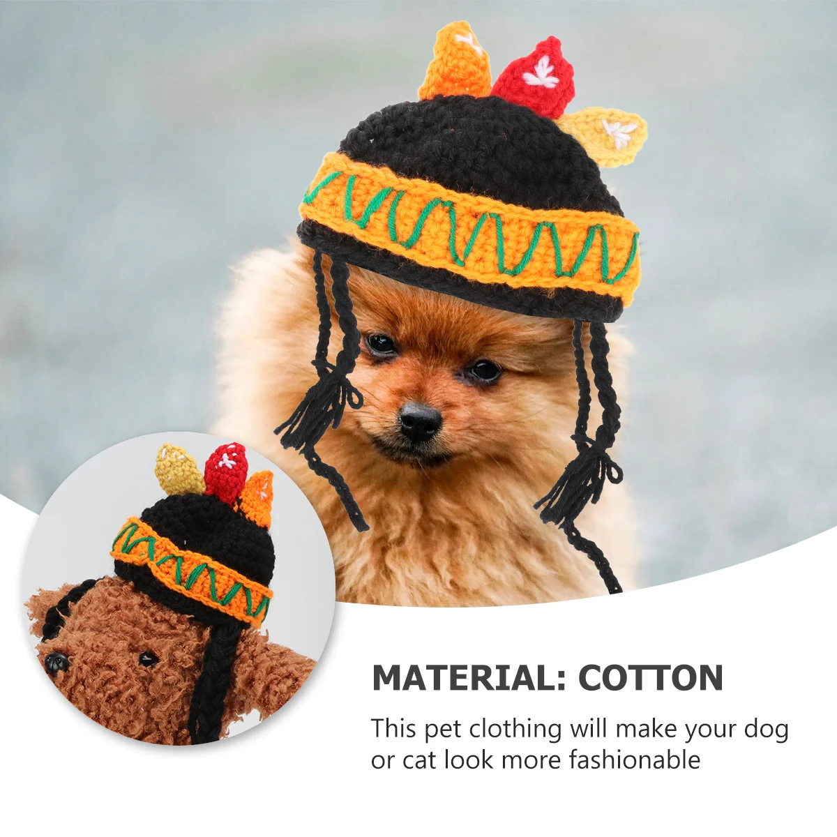 

1Pcs Indian Pet Headband Small Cats Dogs Comfortable Headdress Cute Cosplay Party Dress Up Hat Indian Pet Headband