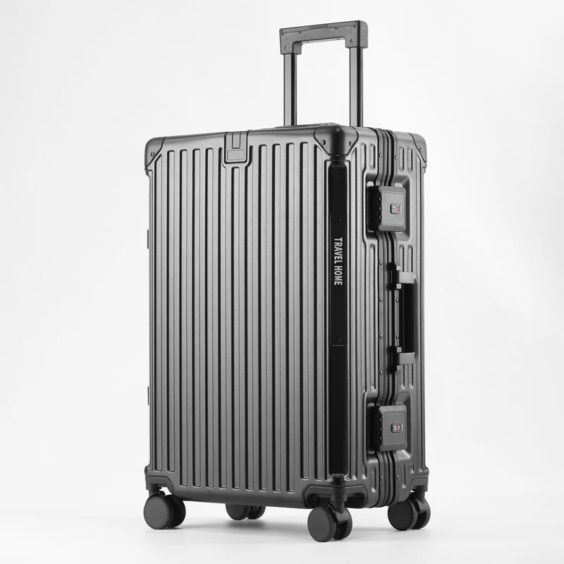 20/24/26/28 Inch Travel Suitcase Multifunctional Trolley Case PC Aluminum frame Rolling Luggage Carry on Luggage With Cup Holder