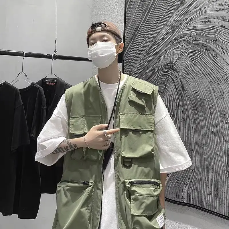 

Lightweight Women's Work Cape Coat 2025 Sweet Cool Design Multi Pocket Photography Vest for Spring Autumn