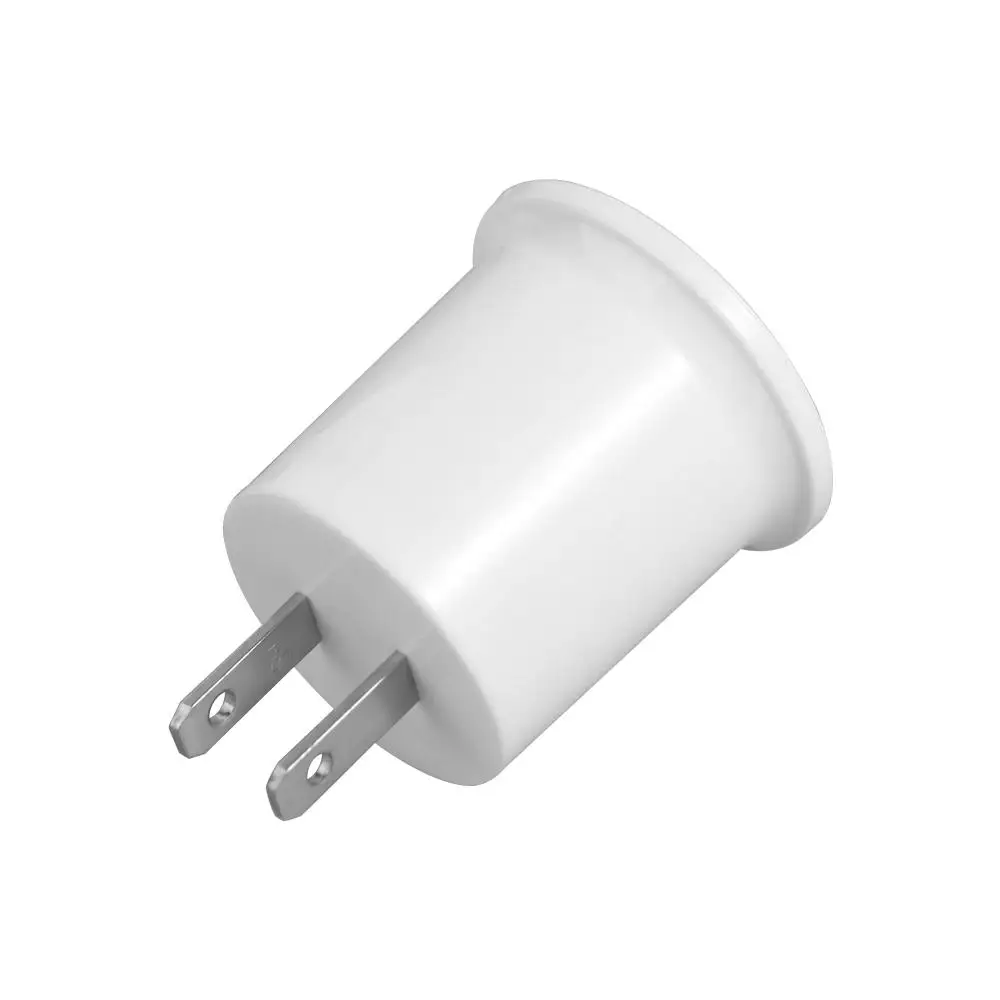 E27/E26 Spiral Shape Socket Lamp Holder US EU Conversion Lamp Holder Camera Bulb Converter