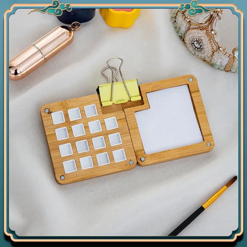 (Новинка) - Портативная акварельная палитра, мини-лоток для красок, коробка для художников, путешествий на открытом воздухе, альбом для рисования гуашью, прочный, легко использовать