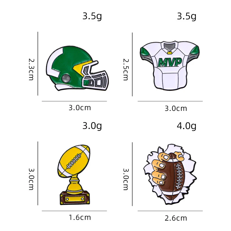 Rugby cartoon guard pin sports badge men and women versatile clothes bag pin accessories