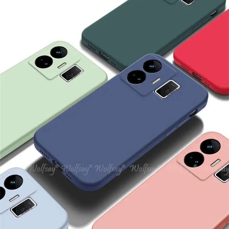 For Realme GT3 Case Liquid Silicone Official Rubber Protector Phone Case For Realme GT3 Cover Realme GT 5 3 GT2 Pro GT Case