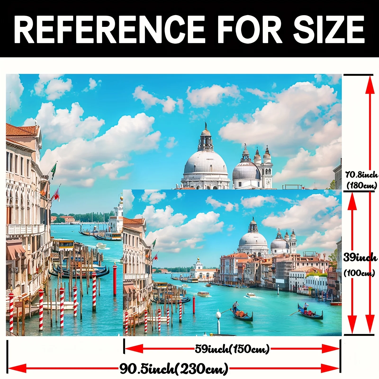 الخلفية الإيطالية: جندول على القناة الكبرى في خلفية البندقية: خلفية التصوير الإيطالية: ديكور الحفلات الإيطالية