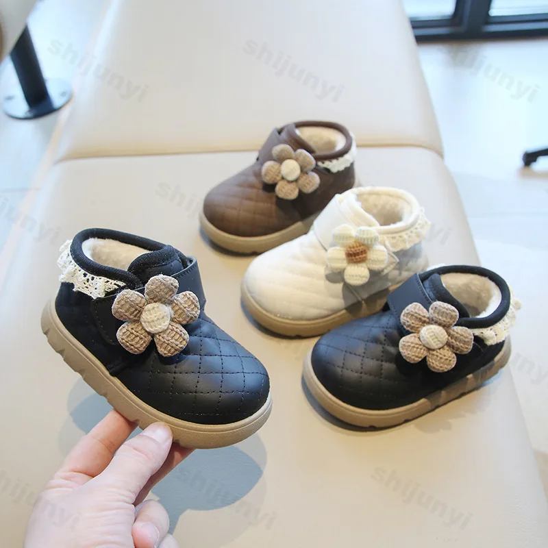 

Baby Cotton Shoes Winter Childrens Snow Boots 2025 New Warm Plush Girls Boots Fashion Comfortable Cold Proof Outdoor Short Boots