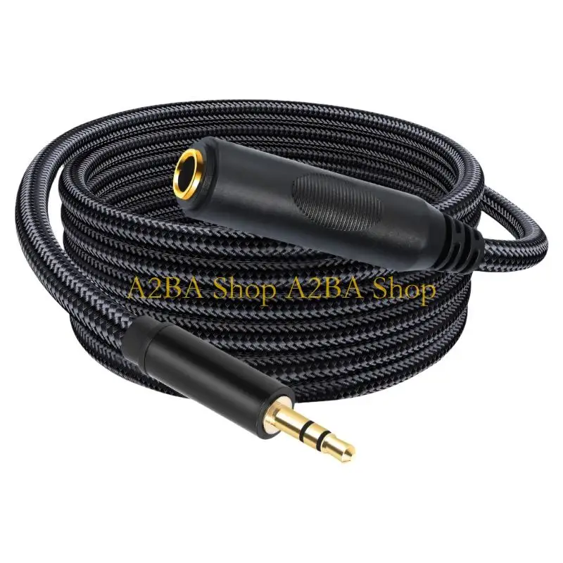 A2BA Gold Plate 3.5mm to 6.35mm Stereo Sound Adapter Cable Double Shielding Wire