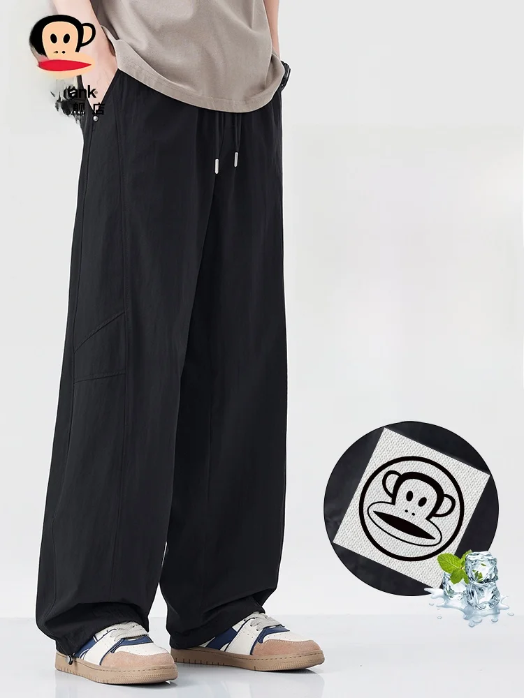 

Мужские повседневные брюки Paul Frank American Style, летние, тонкие, быстросохнущие, длинные, модные, прямого кроя, со средней талией, из полиэстера