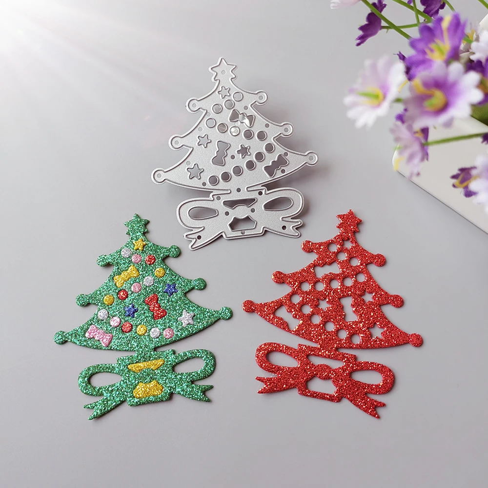 

New and beautiful Christmas tree cutting dies scrapbook decoration embossed photo album decoration card making DIY crafts