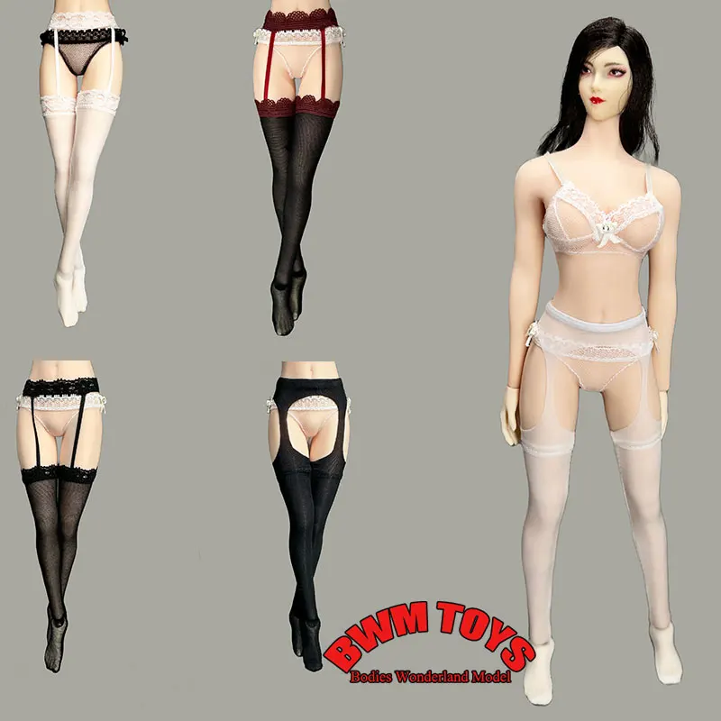 

In Stock 1/6 Scale Female Soldier Sexy Lace Jumpsuit Suspender Socks Model Clothes Accessories For 12'' TBL ANT Action Figure