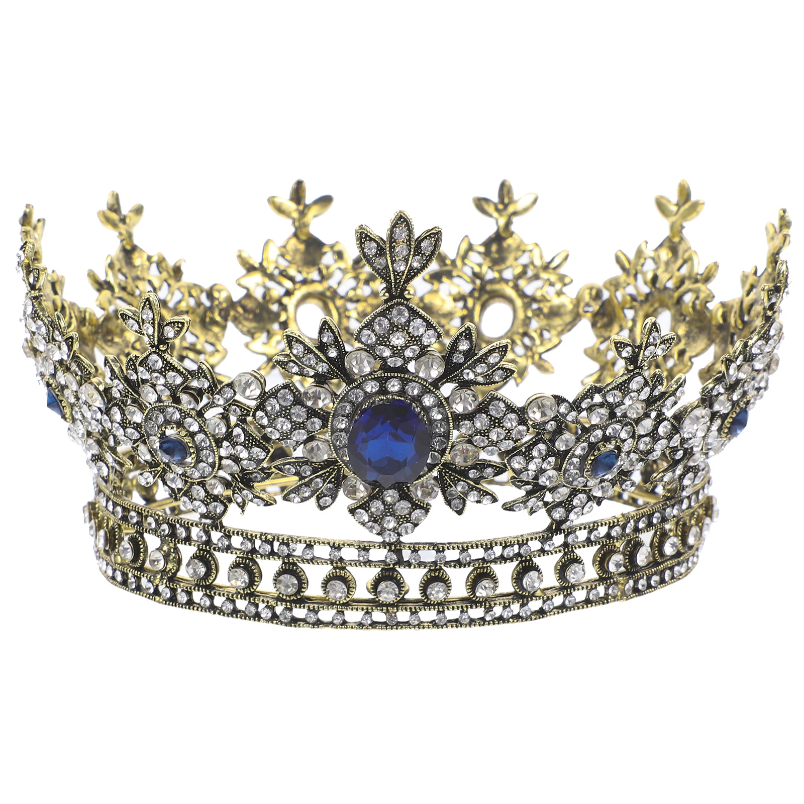 

Bride European Style Retro Wedding Party Headdress Rhinestones Durable Light Bridal Headband Queen Accessories Hair Decor Crown