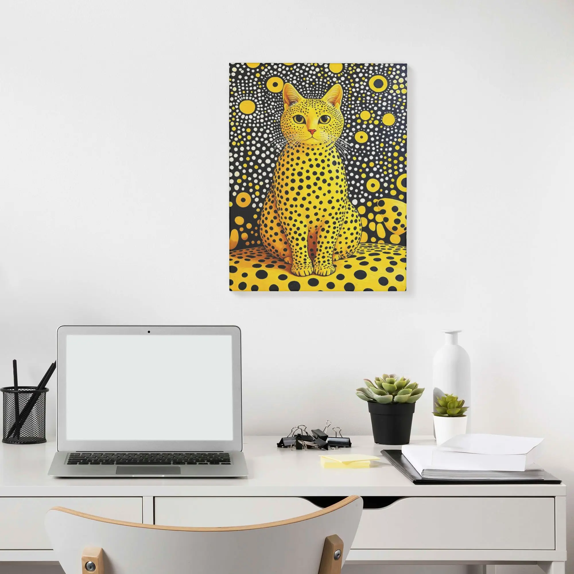 Yayoi Kusama Aesthetic Wall Art Painting Unframed Art Kitchen Decoration Abstract Art Unique Present for Friends 16x20inch,