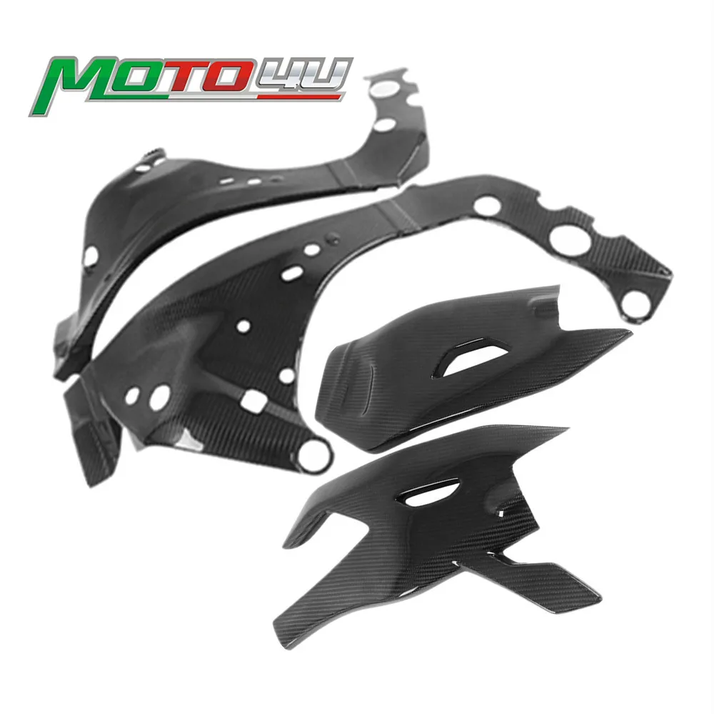 For YAMAHA YZF R1 2021 2022 2023 2024 100% Carbon Fiber Side Frame Cover/ Swing Arm Cover Protection Motorcycle Modification