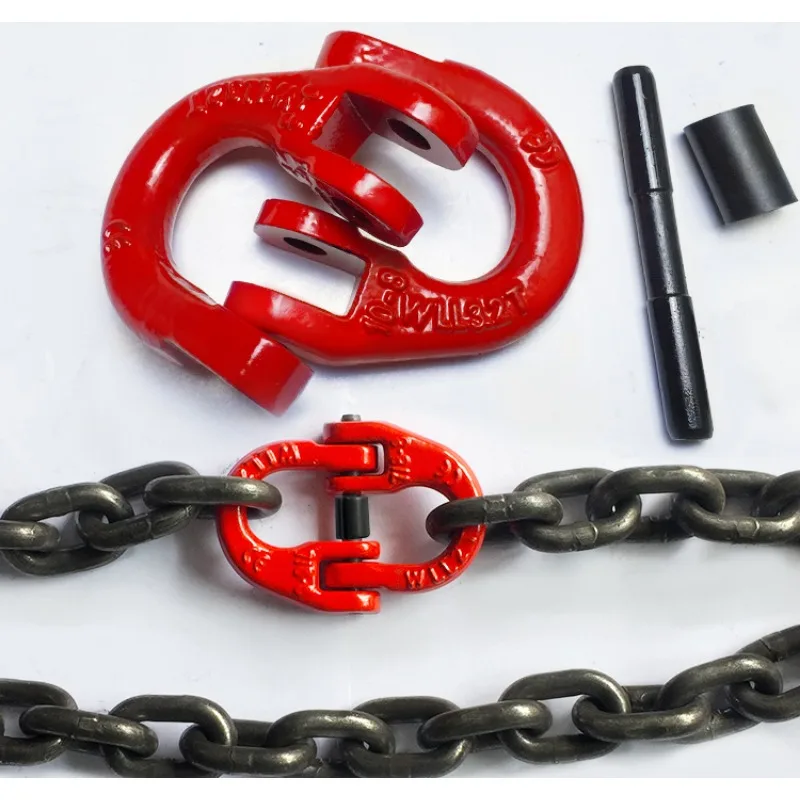 G80 Chain Connecting Link Forged Alloy Steel Butterfly Connector Lifting Chain Coupler For Hoist Towing Lifting Repair Parts