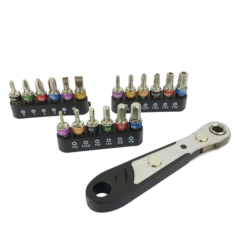 ABUL-1/4" Ratchet Wrench Set Screwdriver Bit Set 1/4" Ratchet Wrench And Screwdriver Bit Set Ratchet Wrench And Screwdriver Bit