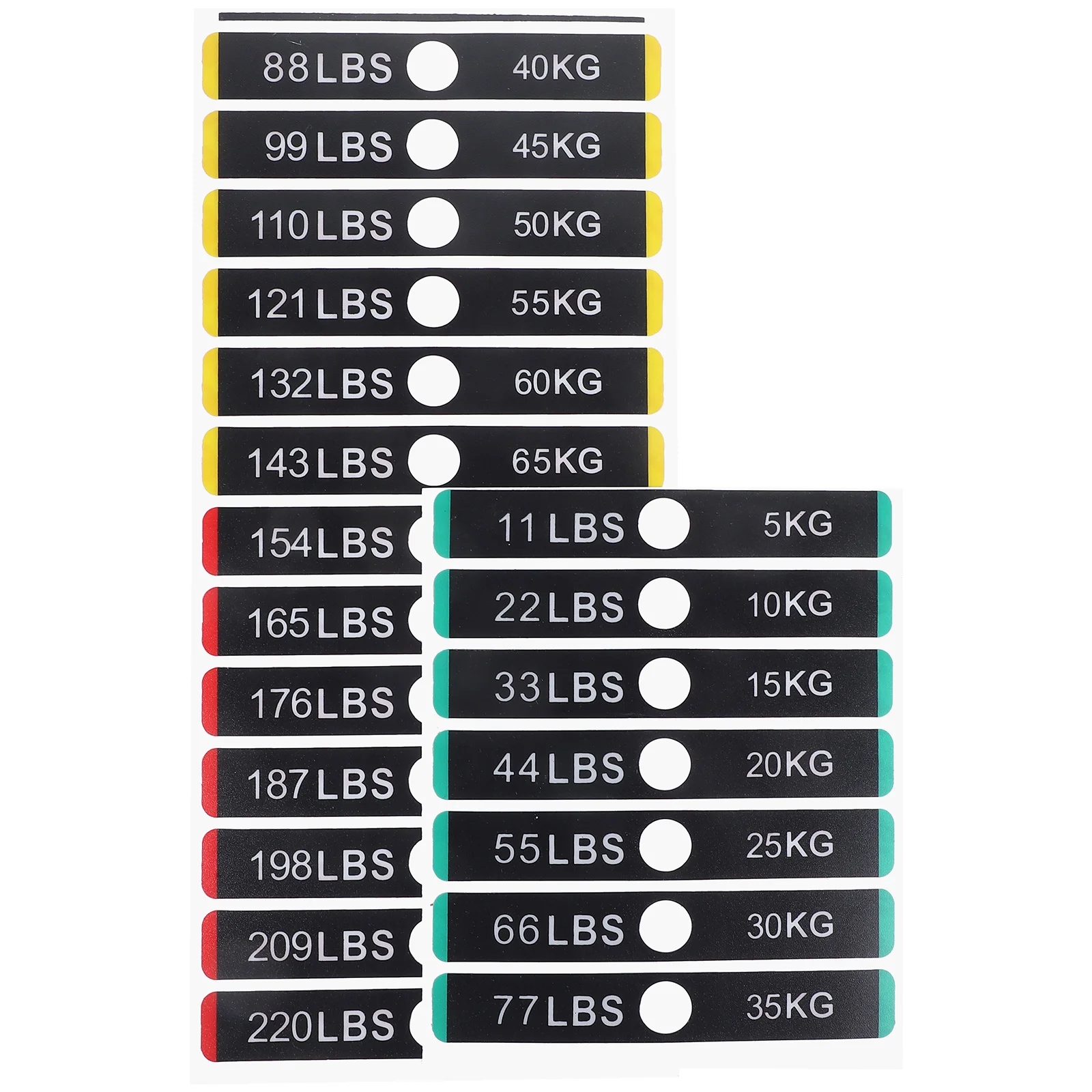 of Weight Tags Gym Sticky Labels Stickers Equipment Label Stickers Tabs Stickers