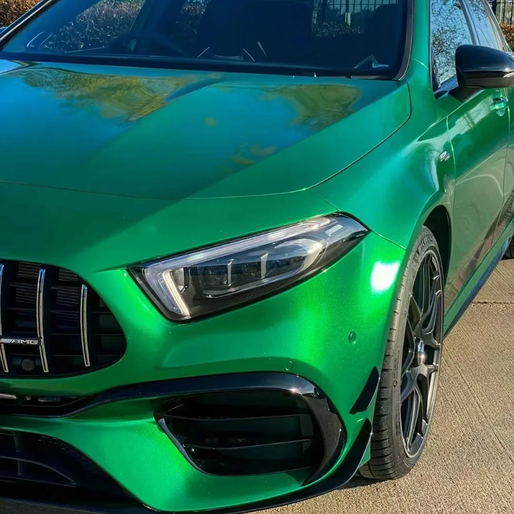 

PET Self-Adhesive Vinyl Wrap Green Metallic Vinyl Color Change Car Wrap