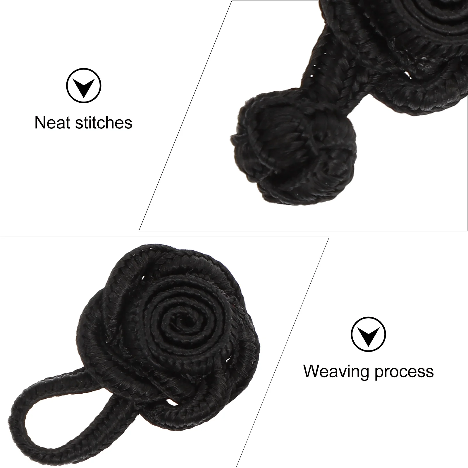 

Chinese Style Buttons Diy Sewing Fastener For Cheongsam Coat Closure Rose Design Clothes Accessories Craftsmanship Wash
