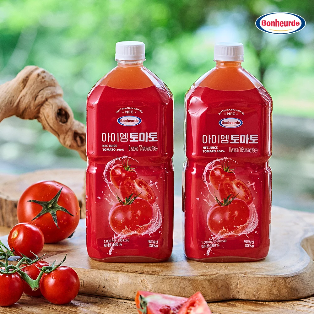 [100% عصير Nfc] Bonelad I'm عصير الطماطم المركز 1 لتر (1 زجاجة / 2 زجاجات / 3 زجاجات / 6 زجاجات)