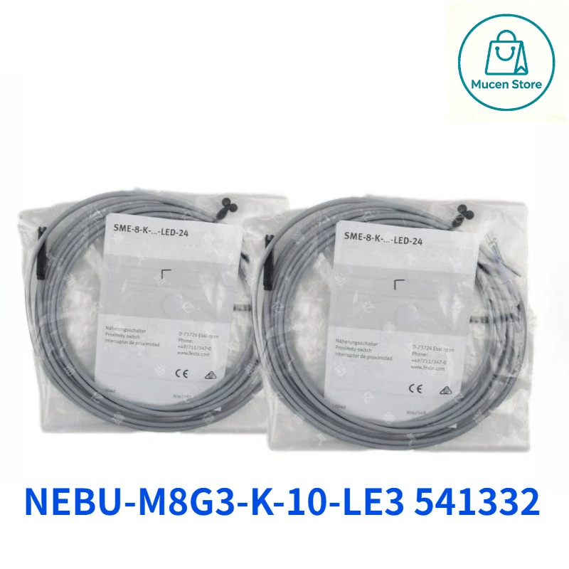 New Fst NEBU-M8G3-K-10-LE3 541332 M8 3Pin 10m Sensor Connecting Cable NEBU Series Industrial Pneumatic Wire