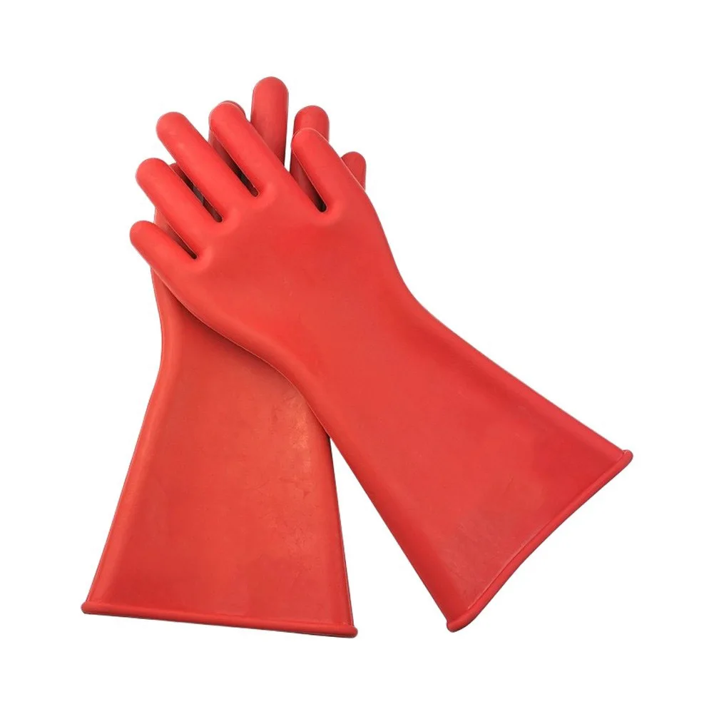 12KV Insulated Gloves Flat High-Voltage Protective Gloves Electrician Gloves Work Safe Gloves